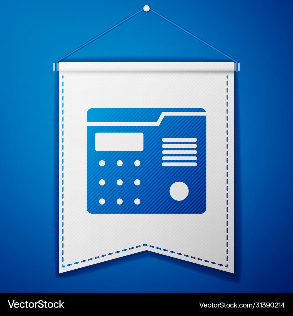 Blue house intercom system icon isolated on Blue house intercom system icon isolated on vector image