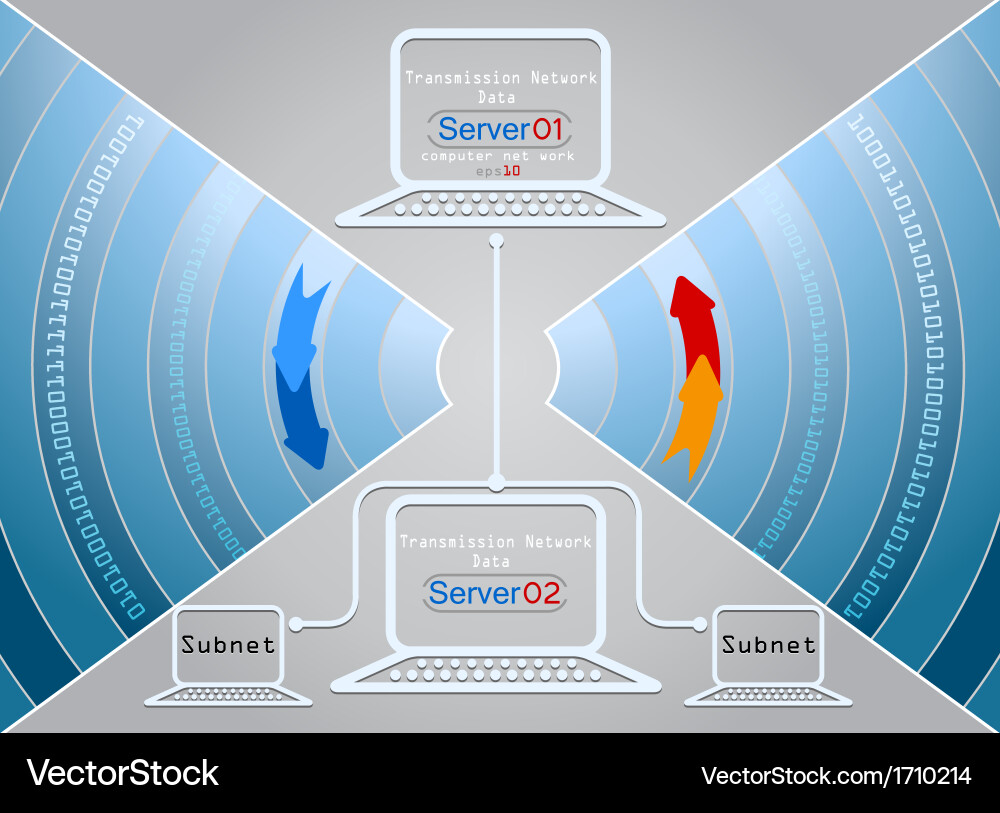 Computer network vector image