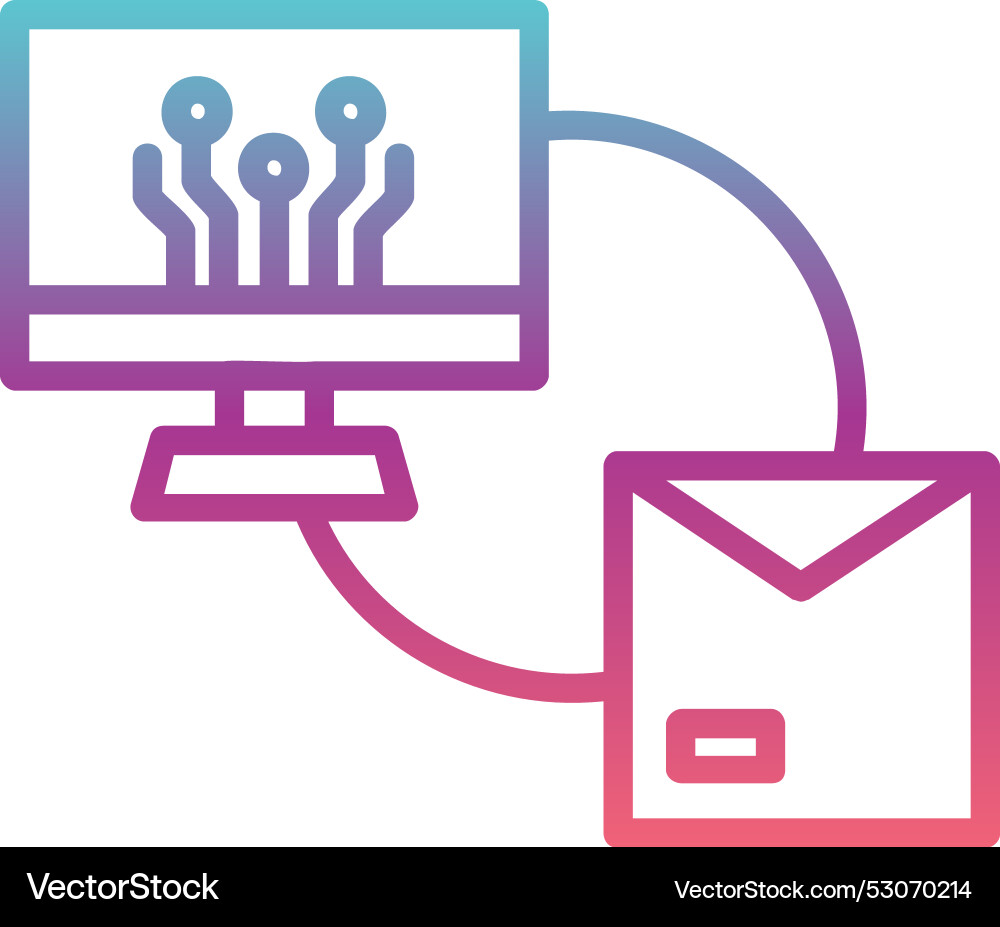 Convert line gradient design Vector Image