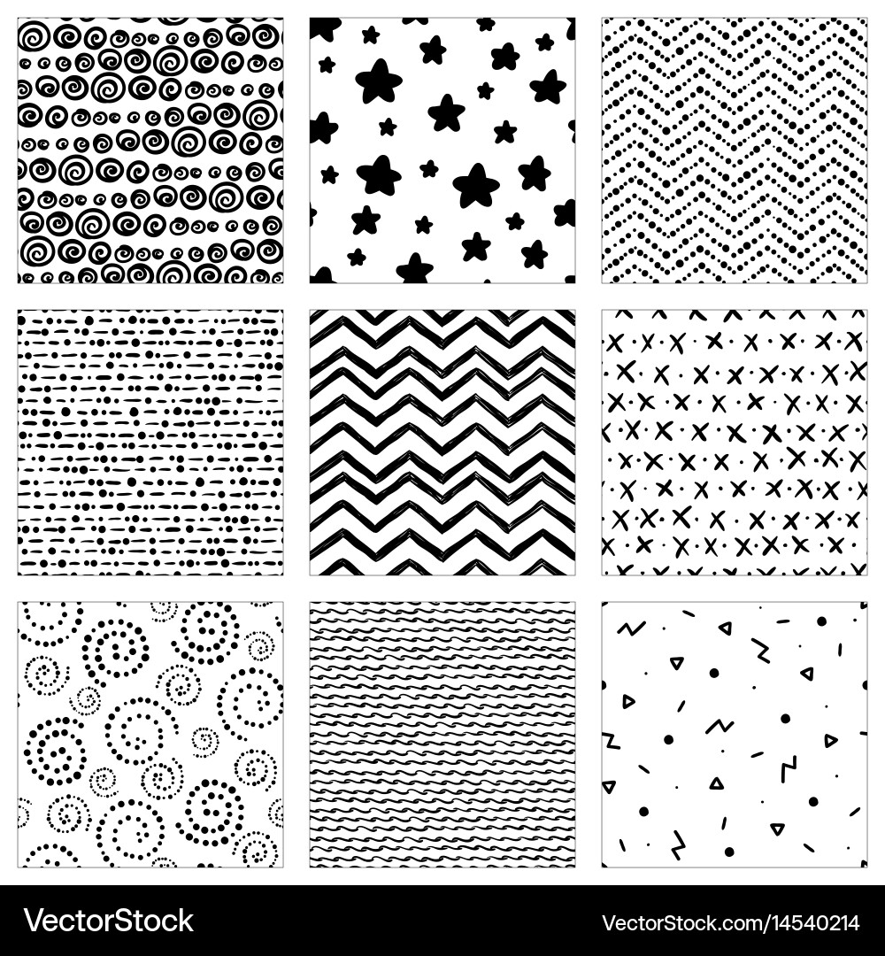 Dotted Pattern Set Vector Image
