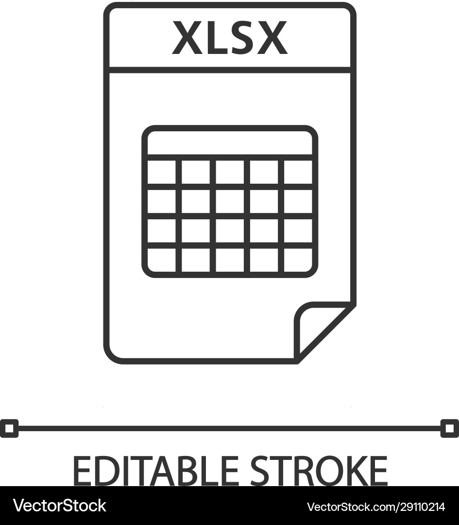 Excel Spreadsheet Icon Vector Image