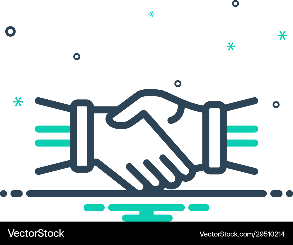 Hand shake Royalty Free Vector Image - VectorStock