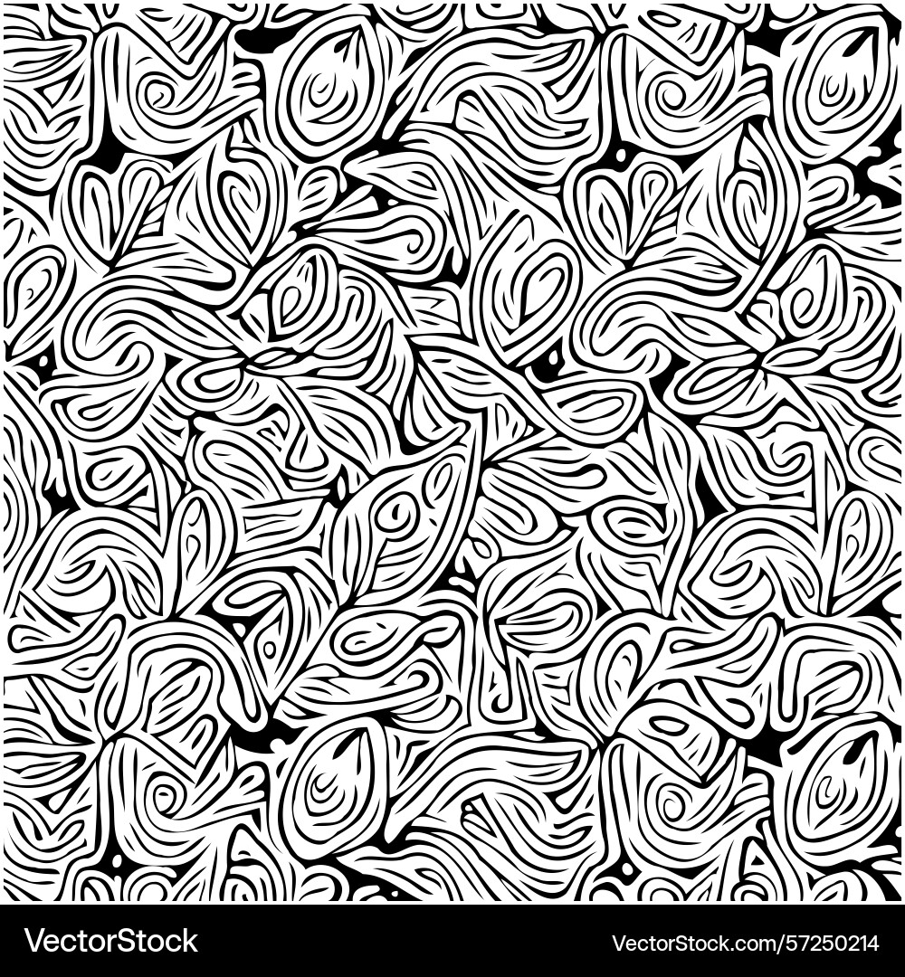 Intricate abstract pattern featuring swirls lines Vector Image