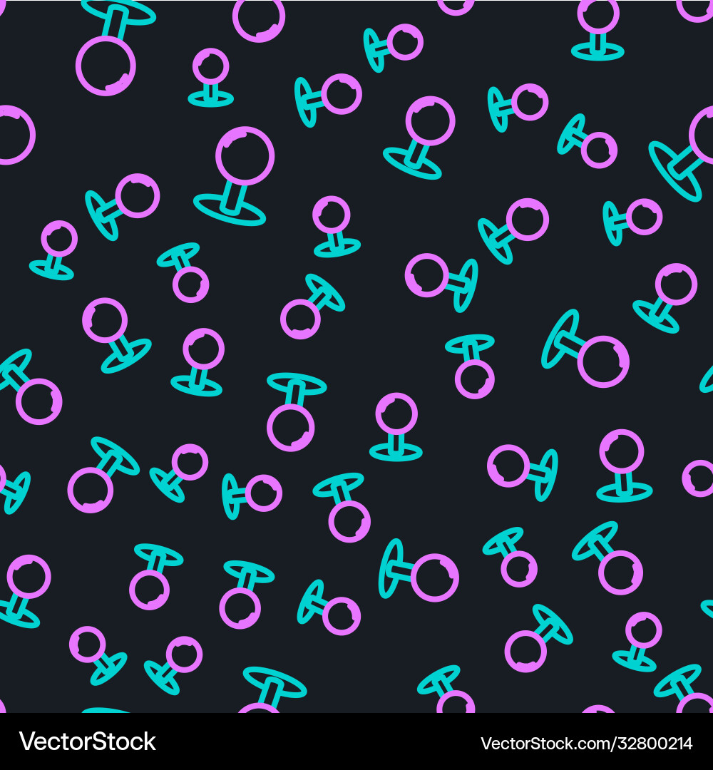 Line push pin icon isolated seamless pattern Line push pin icon isolated seamless pattern vector image
