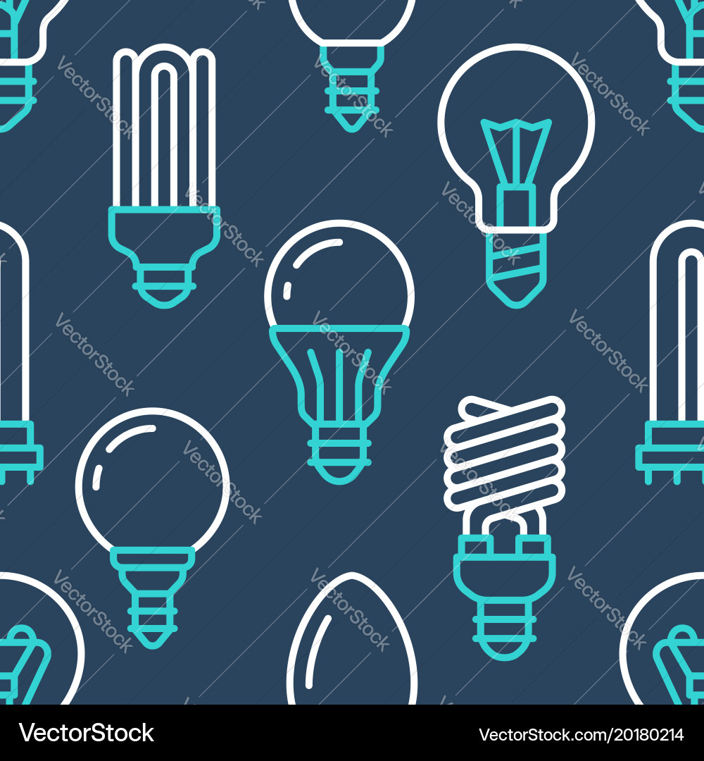 Modern Lightbulb Pattern vector image