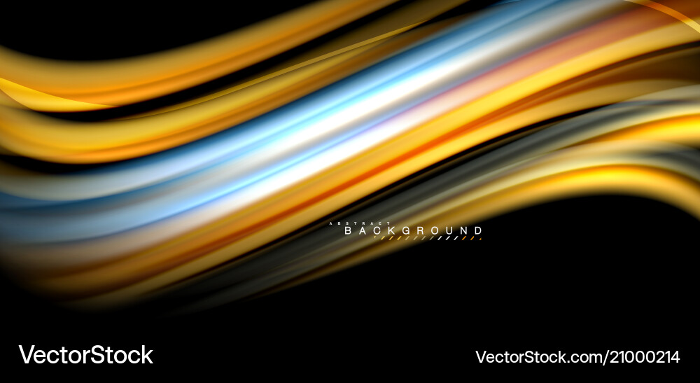 Multicolored wave lines on black background design Multicolored wave lines on black background design vector image