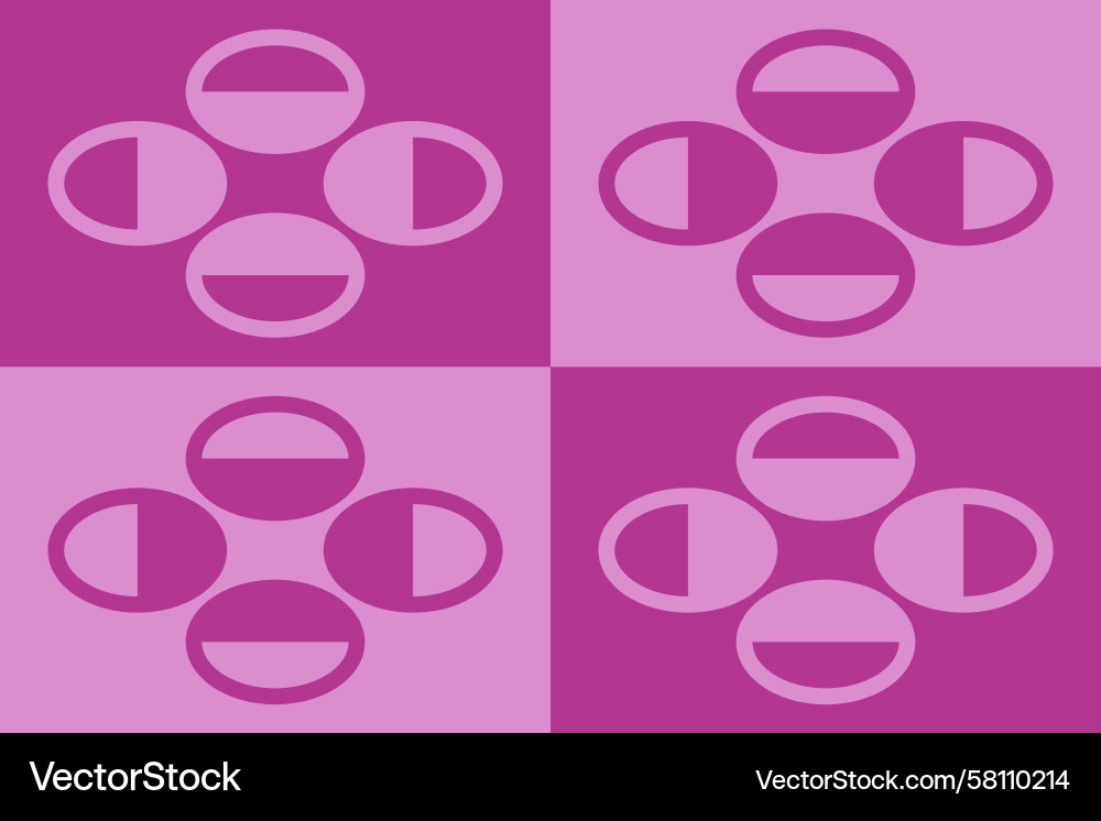 Red Circle Pattern Background Vector Image