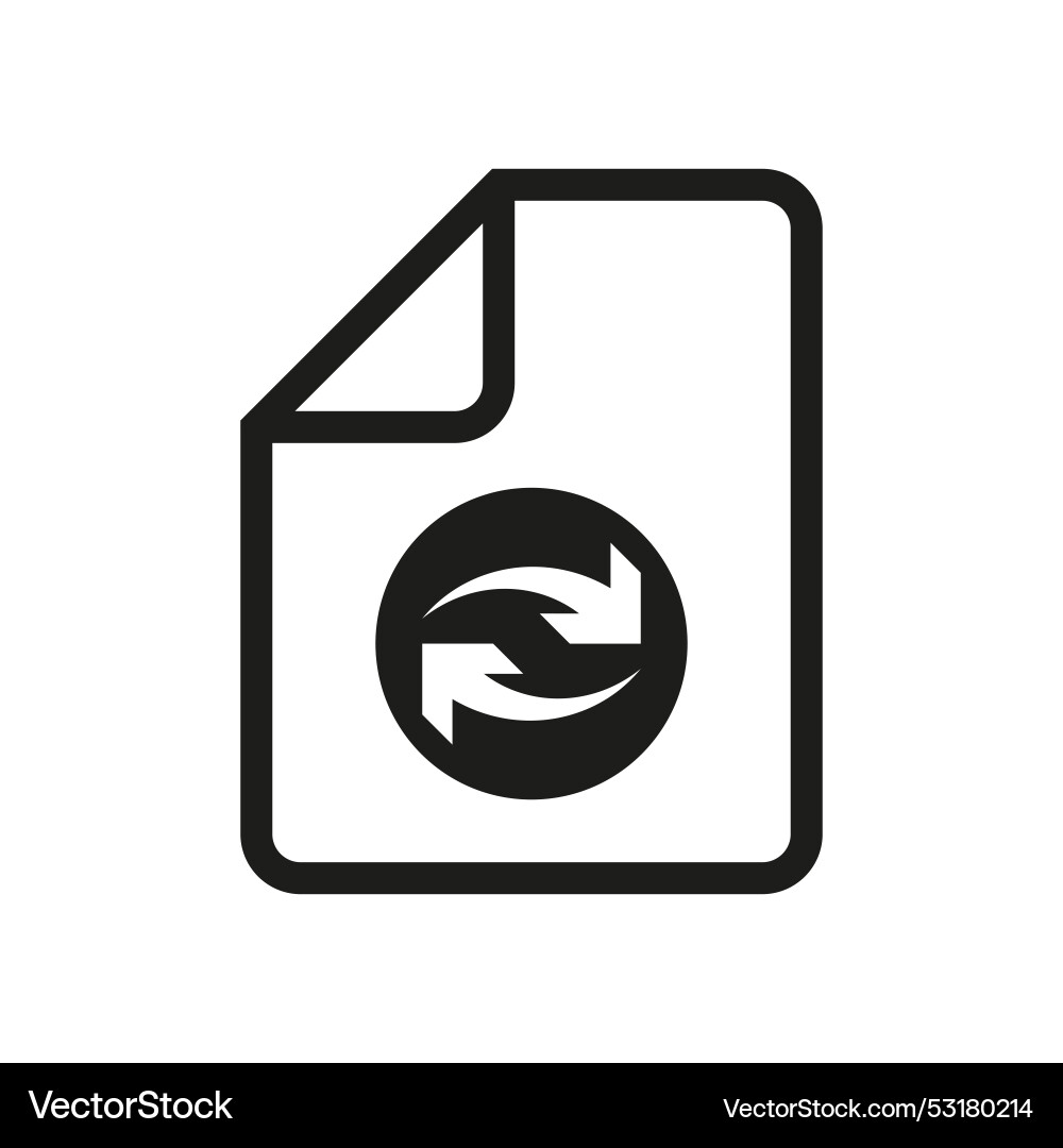 Refresh document page icon eps 10 Refresh document page icon eps 10 vector image