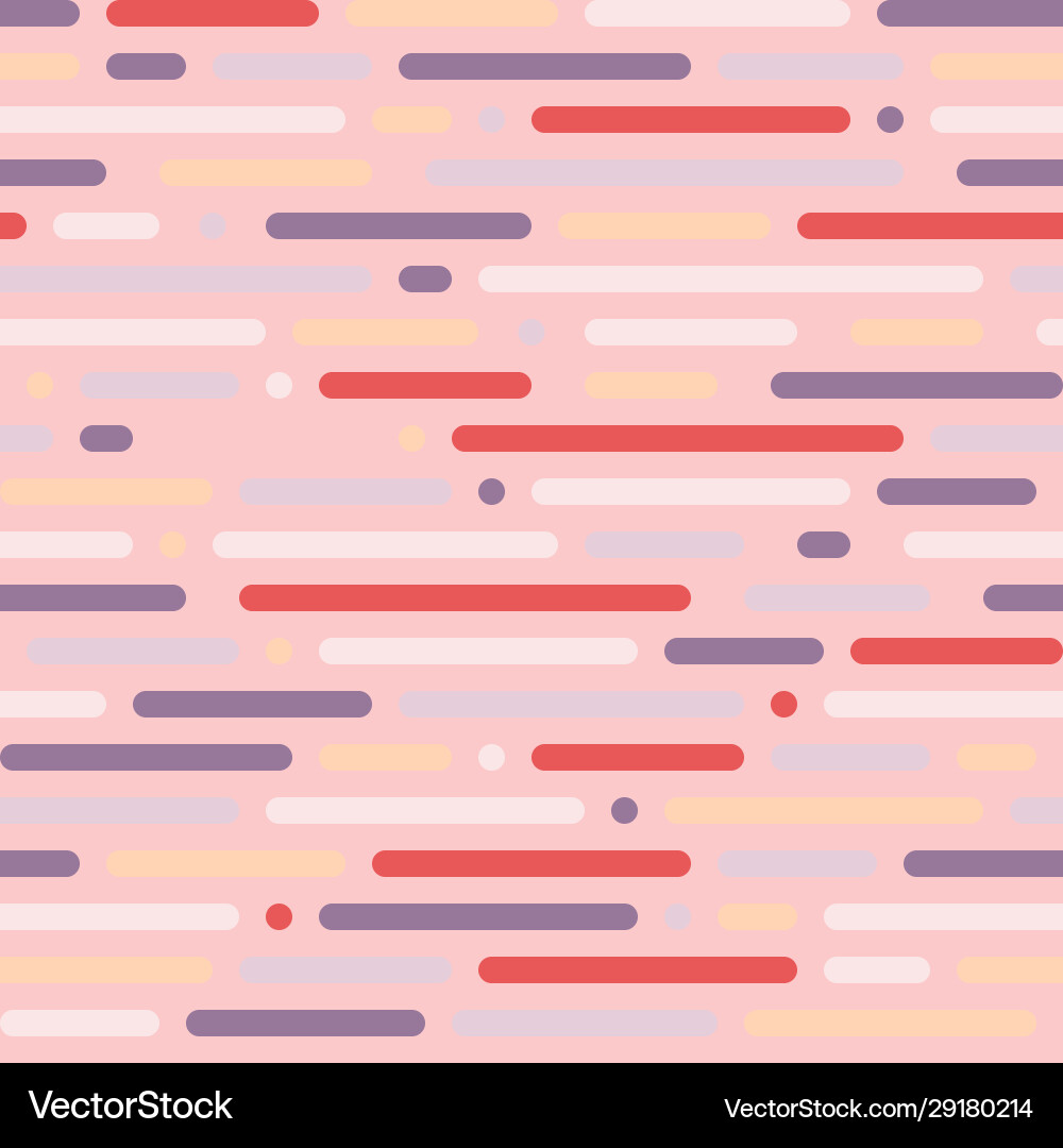 Seamless pattern horizontal lines with rounded vector image