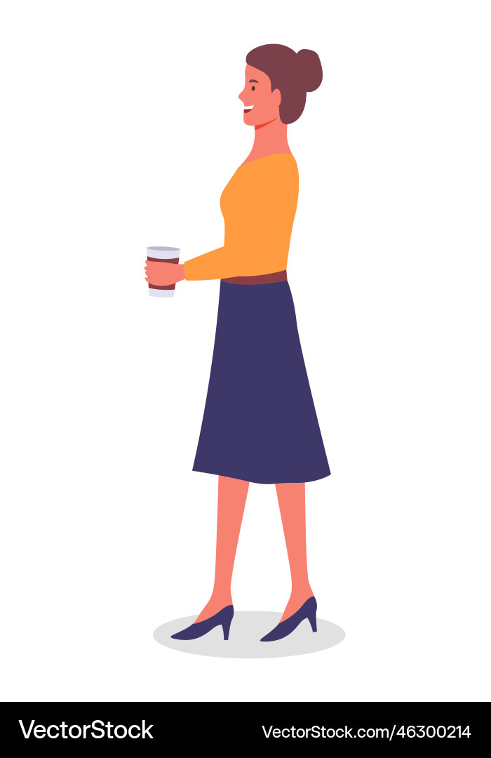Smiling businesswoman standing at full height Smiling businesswoman standing at full height vector image