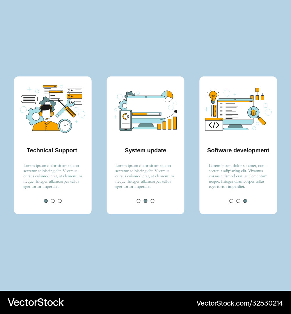 Technical support system update software Technical support system update software vector image