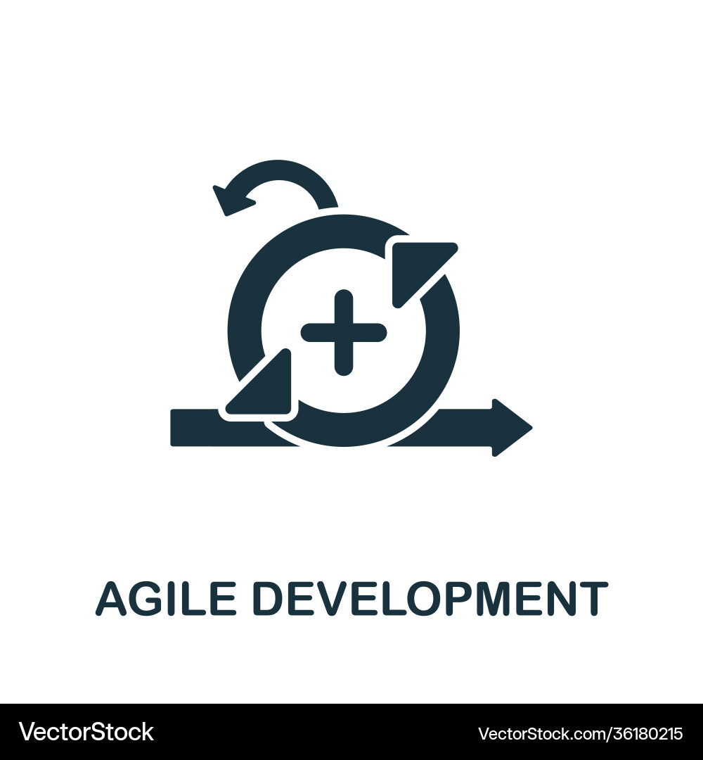 Agile development icon from mobile app vector image