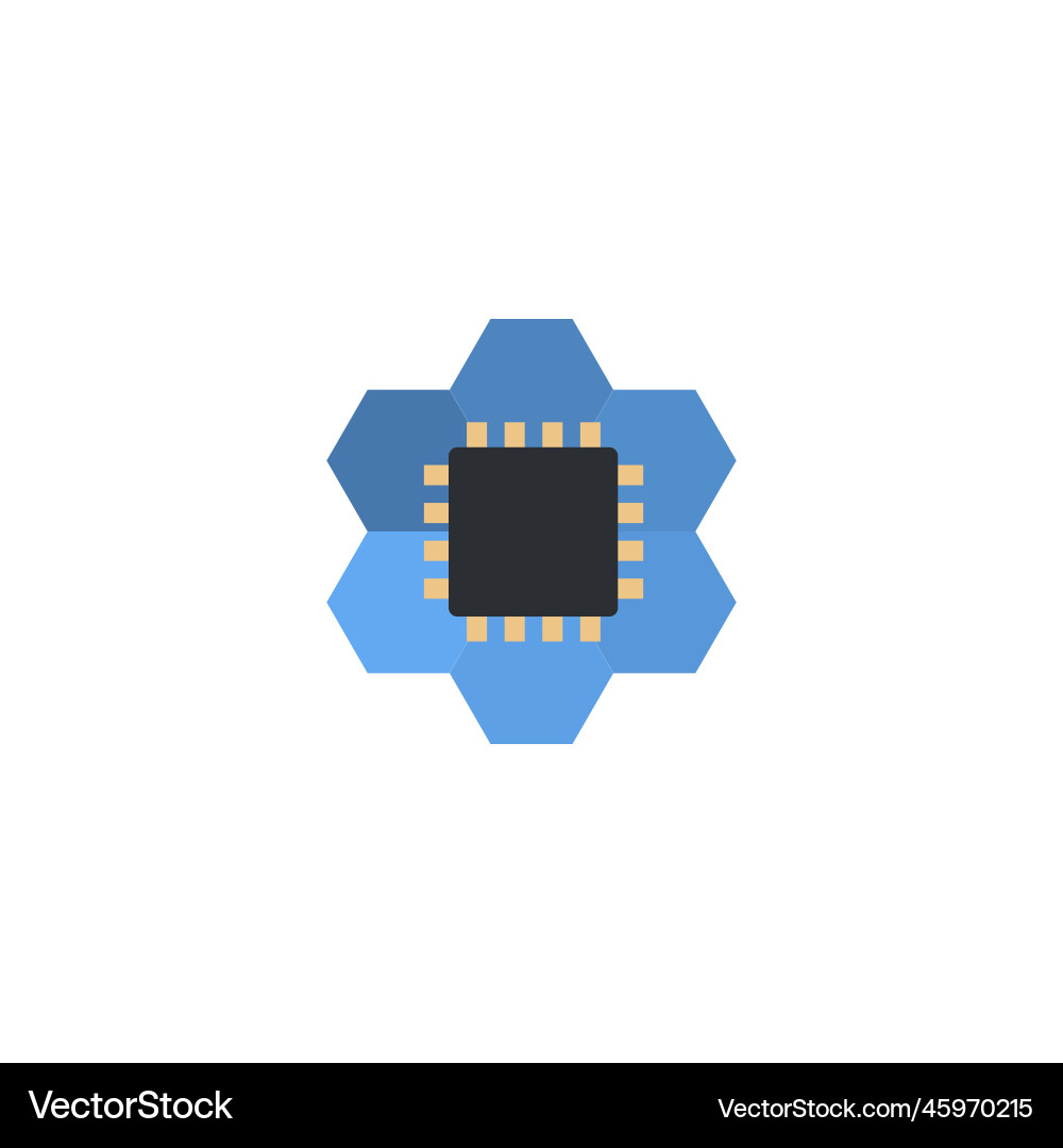 Ai pattern creative icon from artificial vector image