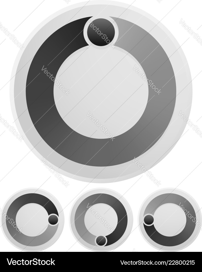 Black and white preolader buffer shape symbol Black and white preolader buffer shape symbol vector image
