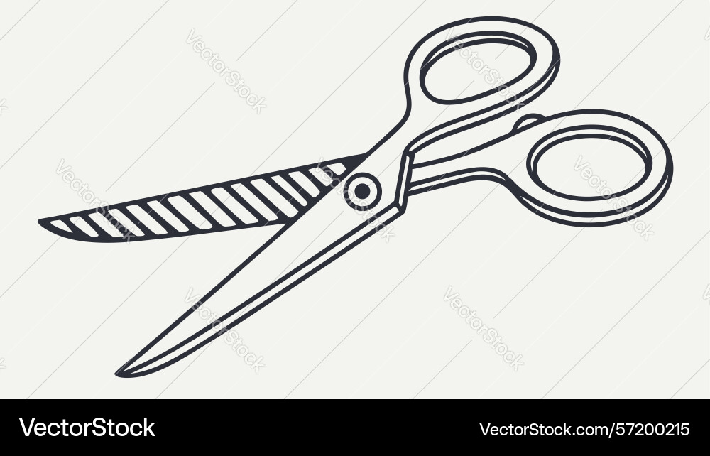 Classic pair of scissors icon design generative vector image