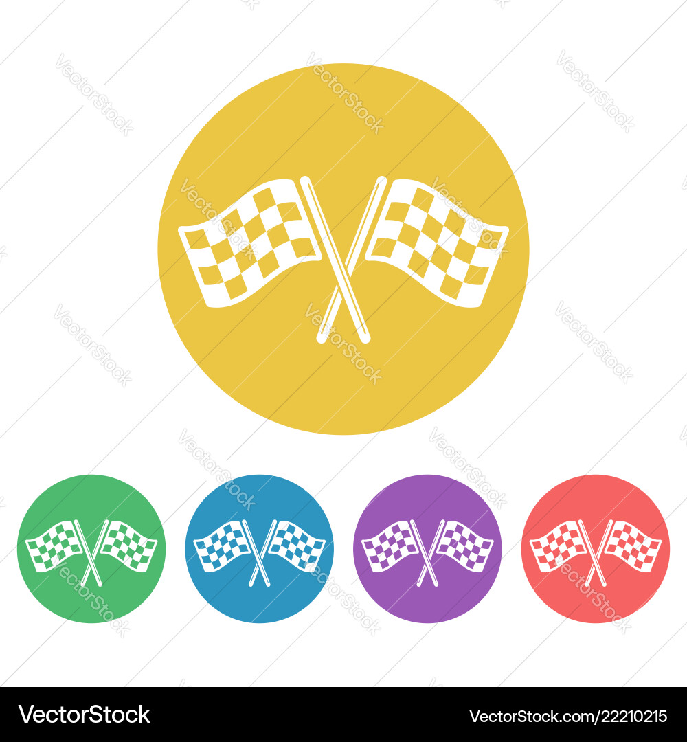 Colored Flag Icons Set vector image