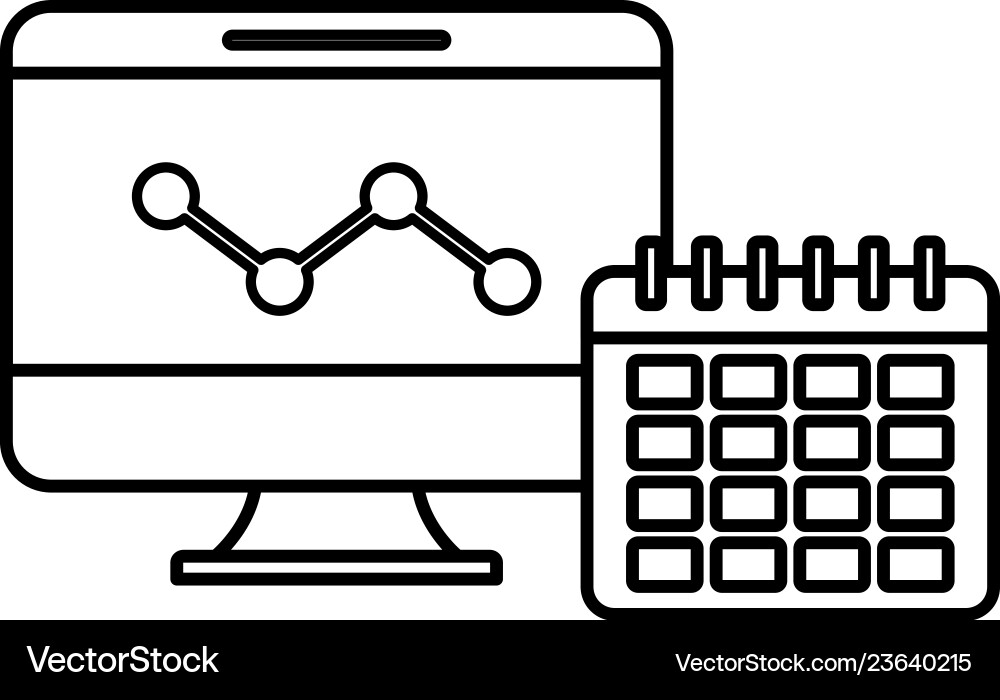 Computer device design vector image