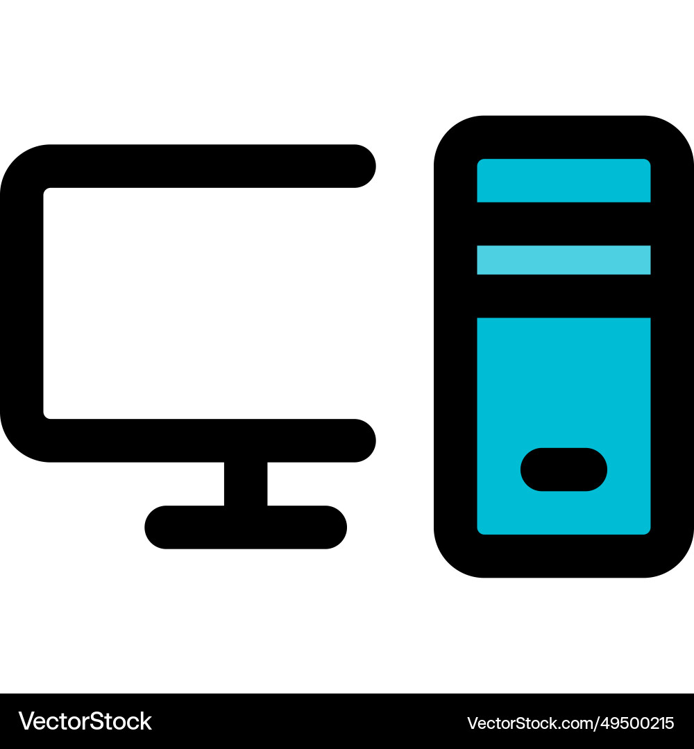 Crucial hardware for processing data in computers vector image