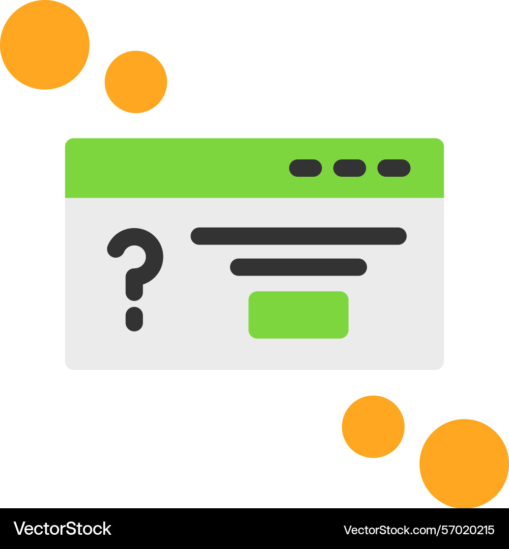 Dialog box question flat style icon design Vector Image