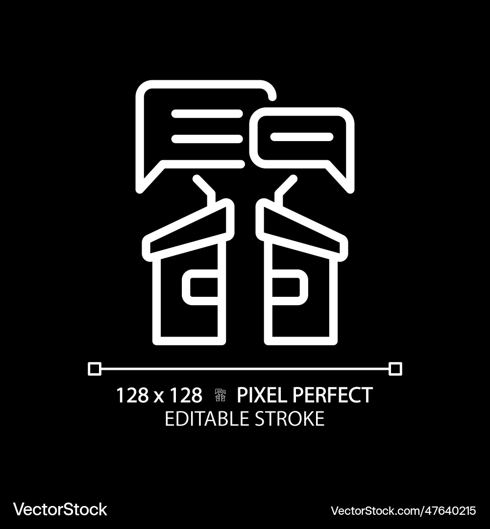 Editable dialog white linear icons with voting Editable dialog white linear icons with voting Vector Image