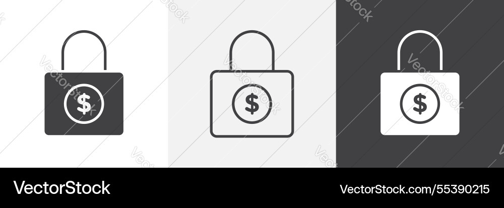 Fixed price icons graphics pack vector image