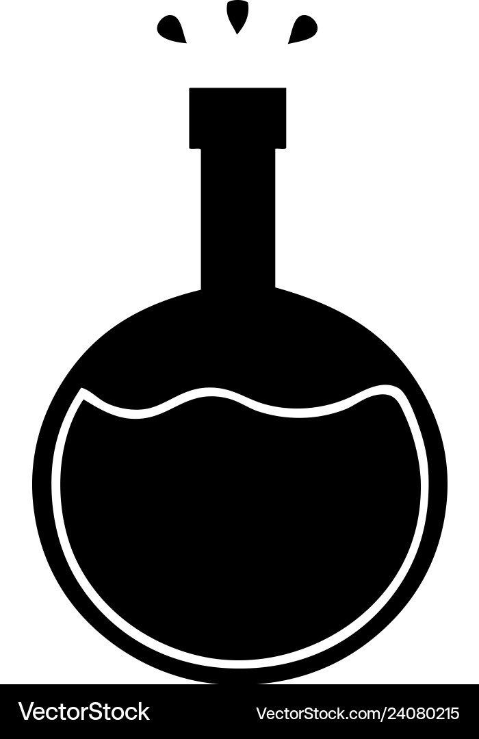 Flat symbol science experiment Vector Image