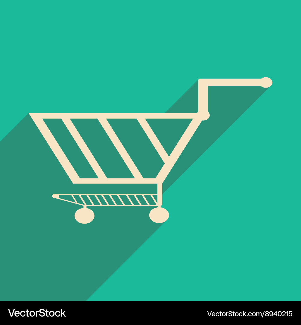 Flat with shadow icon and mobile application vector image