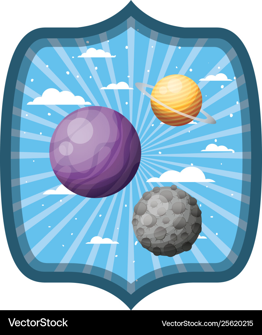 Frame with planets solar system Vector Image