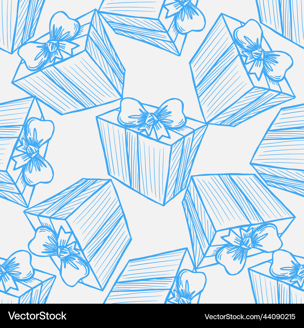 Gift box seamless pattern for print or web design Gift box seamless pattern for print or web design vector image
