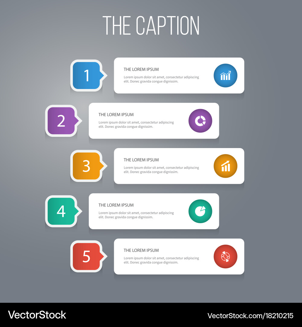 Icon graph set of progress monitoring growth vector image