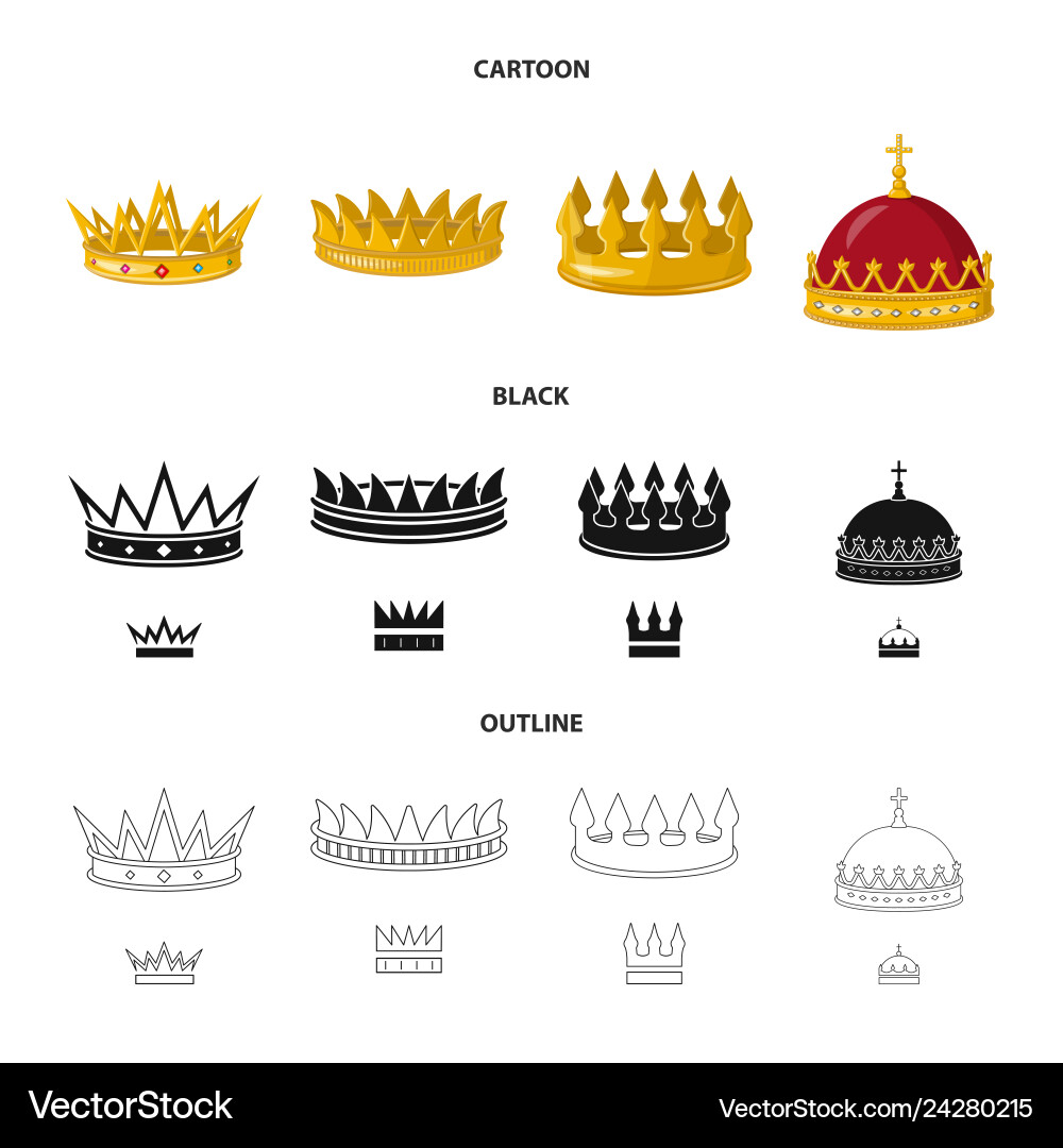 Isolated object of medieval and nobility icon set Vector Image