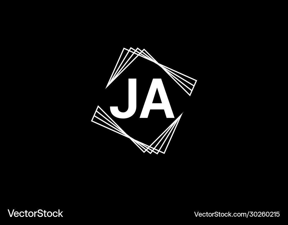 J a ja initial letter logo design template Vector Image