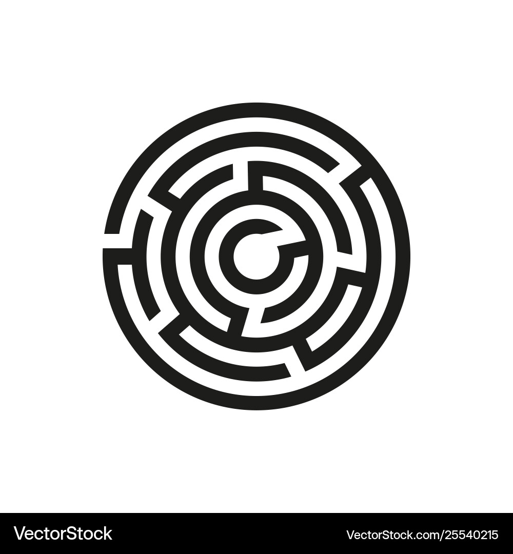Labyrinth icon maze and intricacy confuse symbol Labyrinth icon maze and intricacy confuse symbol vector image