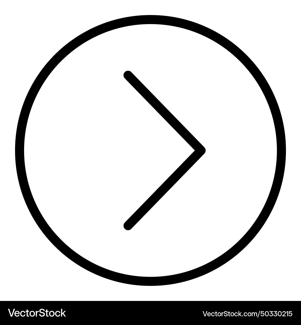 Next button flat icon isolated on white background Next button flat icon isolated on white background vector image
