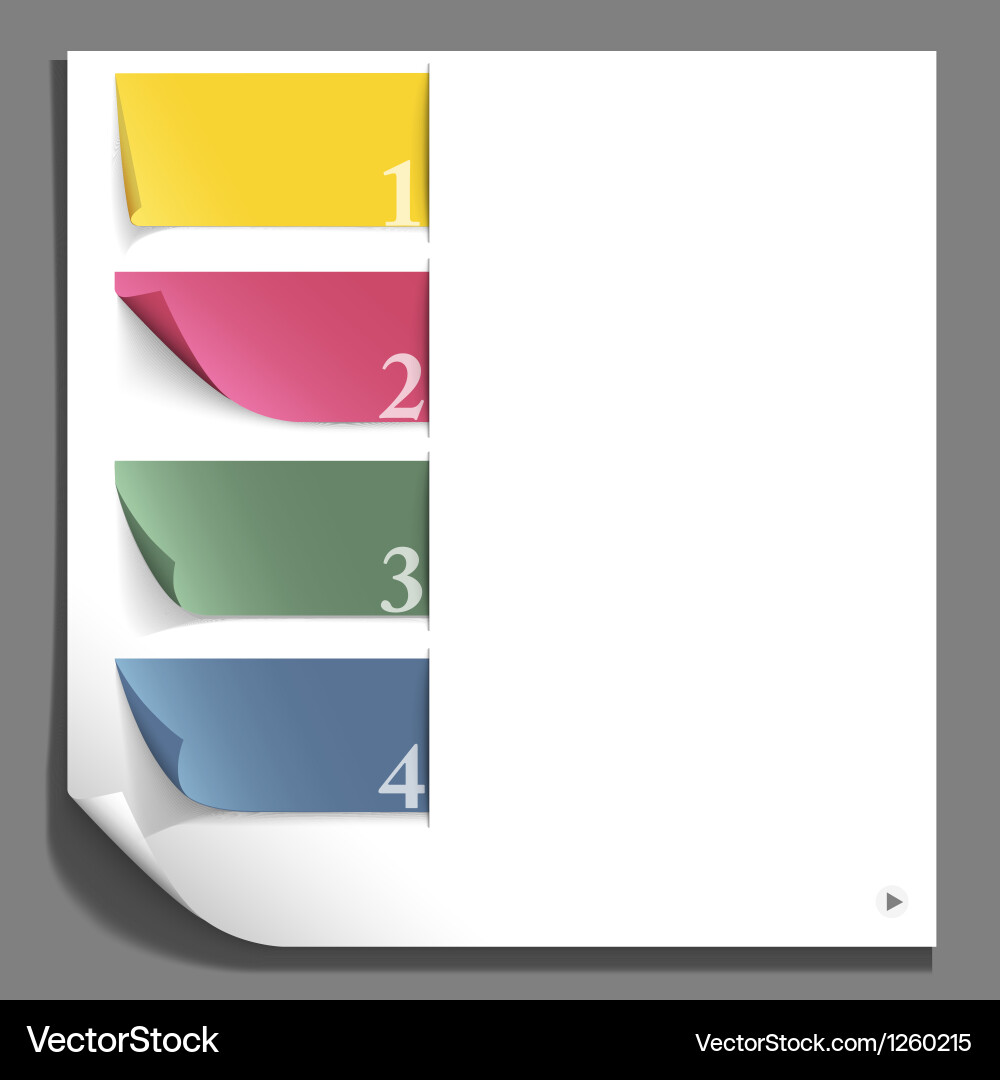 Paper Layout Template - Website Banner vector image