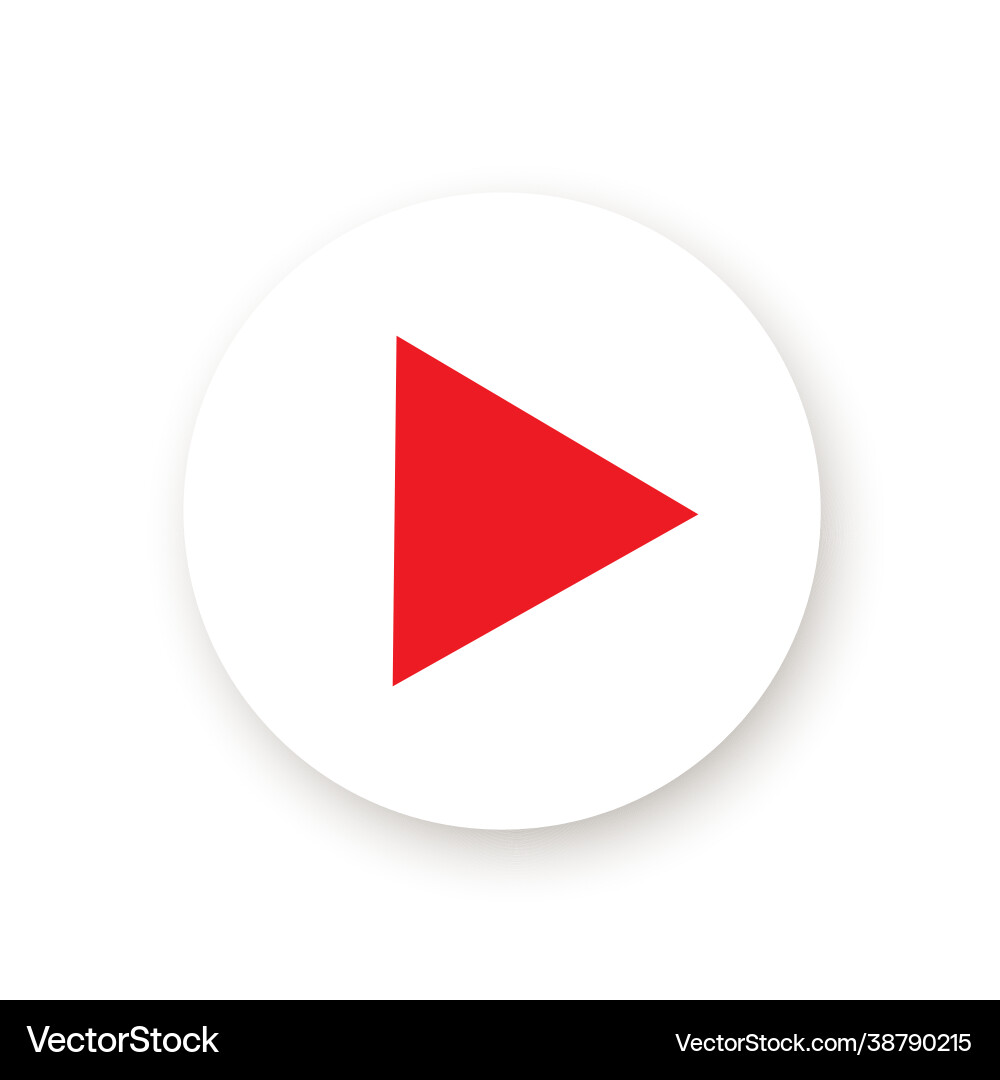 Play button in modern style cursor sign ui icon Play button in modern style cursor sign ui icon vector image