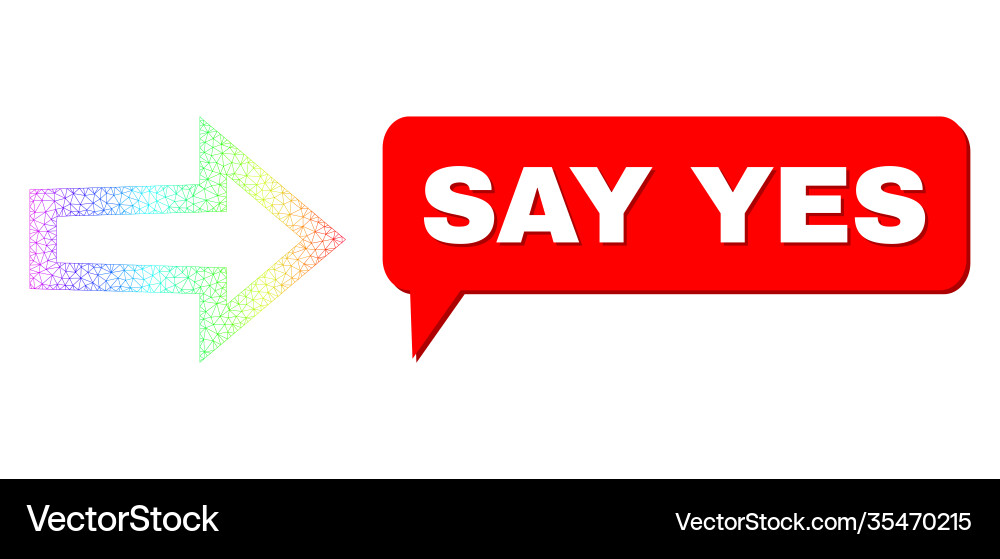 Spectrum mesh gradient arrow right icon and say Spectrum mesh gradient arrow right icon and say vector image