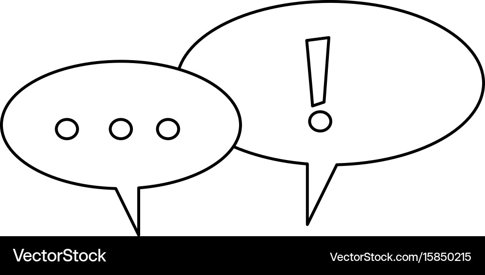 Speech bubbles message communication chat vector image