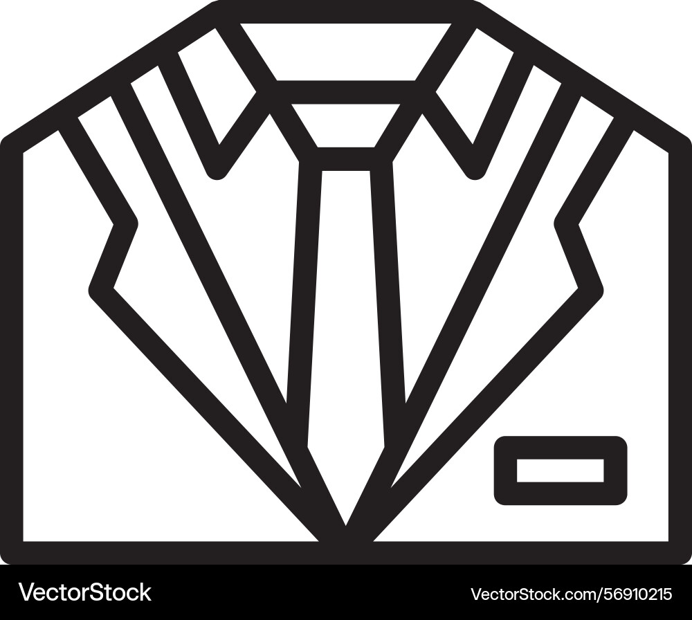 Tuxedo linear style icon design vector image