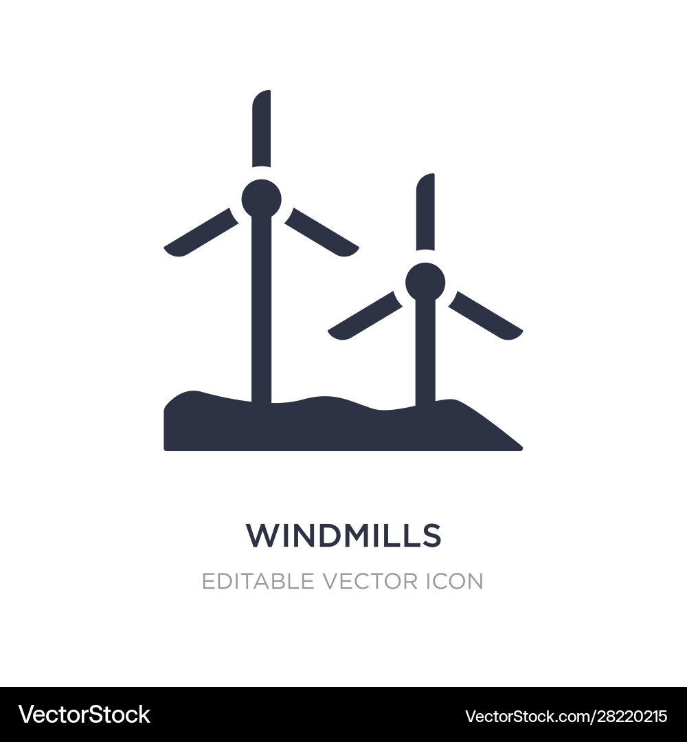 Windmills icon on white background simple element Windmills icon on white background simple element vector image