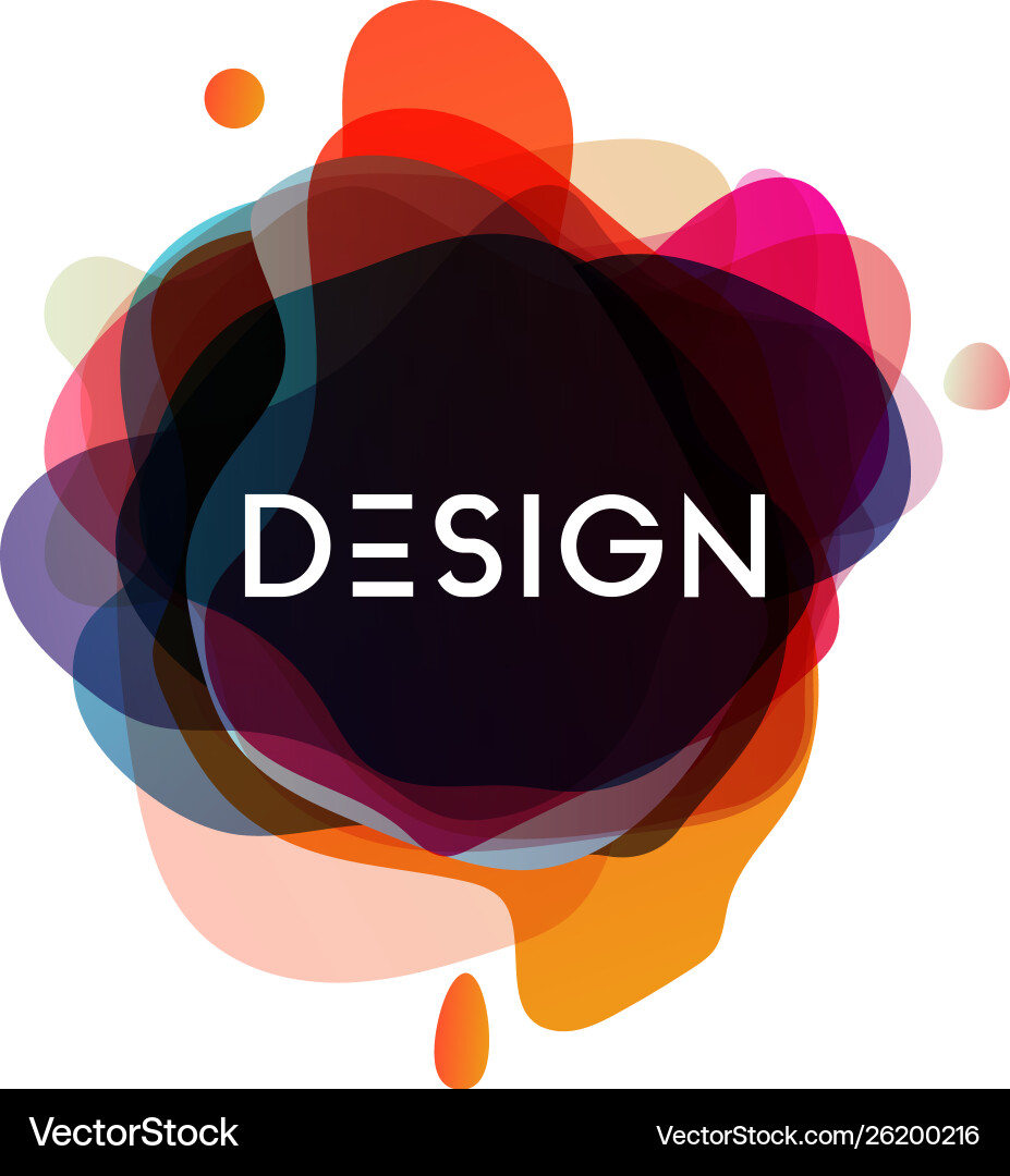 Abstract Brush Splash Element vector image