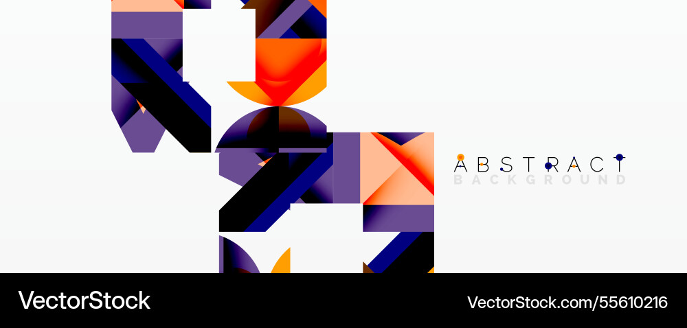 Abstract geometric composition with interlocking Abstract geometric composition with interlocking vector image