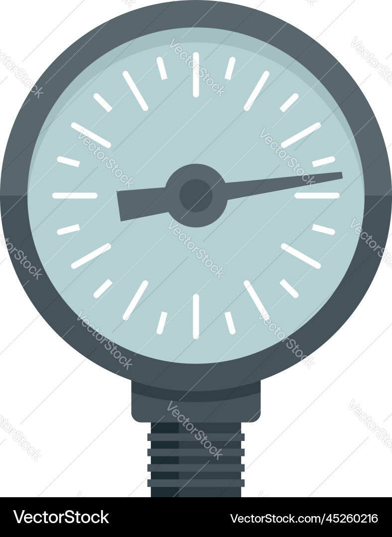 Bar manometer icon flat control device Bar manometer icon flat control device vector image