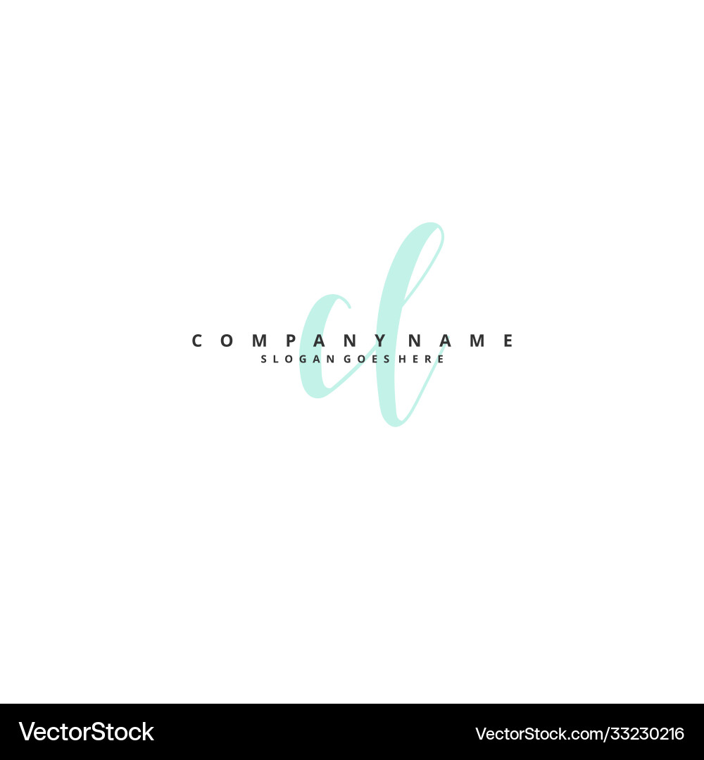 C l cl initial handwriting and signature logo C l cl initial handwriting and signature logo Vector Image