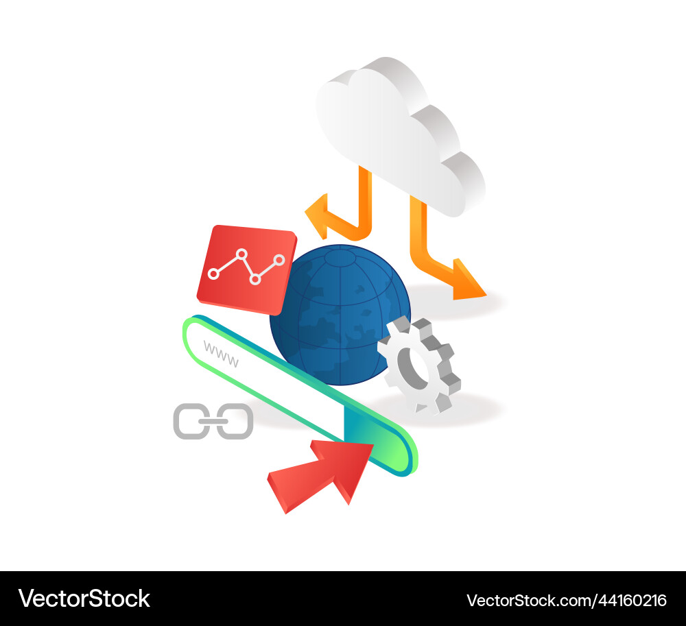 Cloud Data Server Network vector image