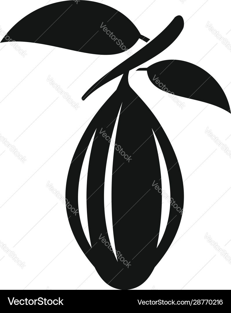 Cocoa Branch Icon - Simple Style vector image