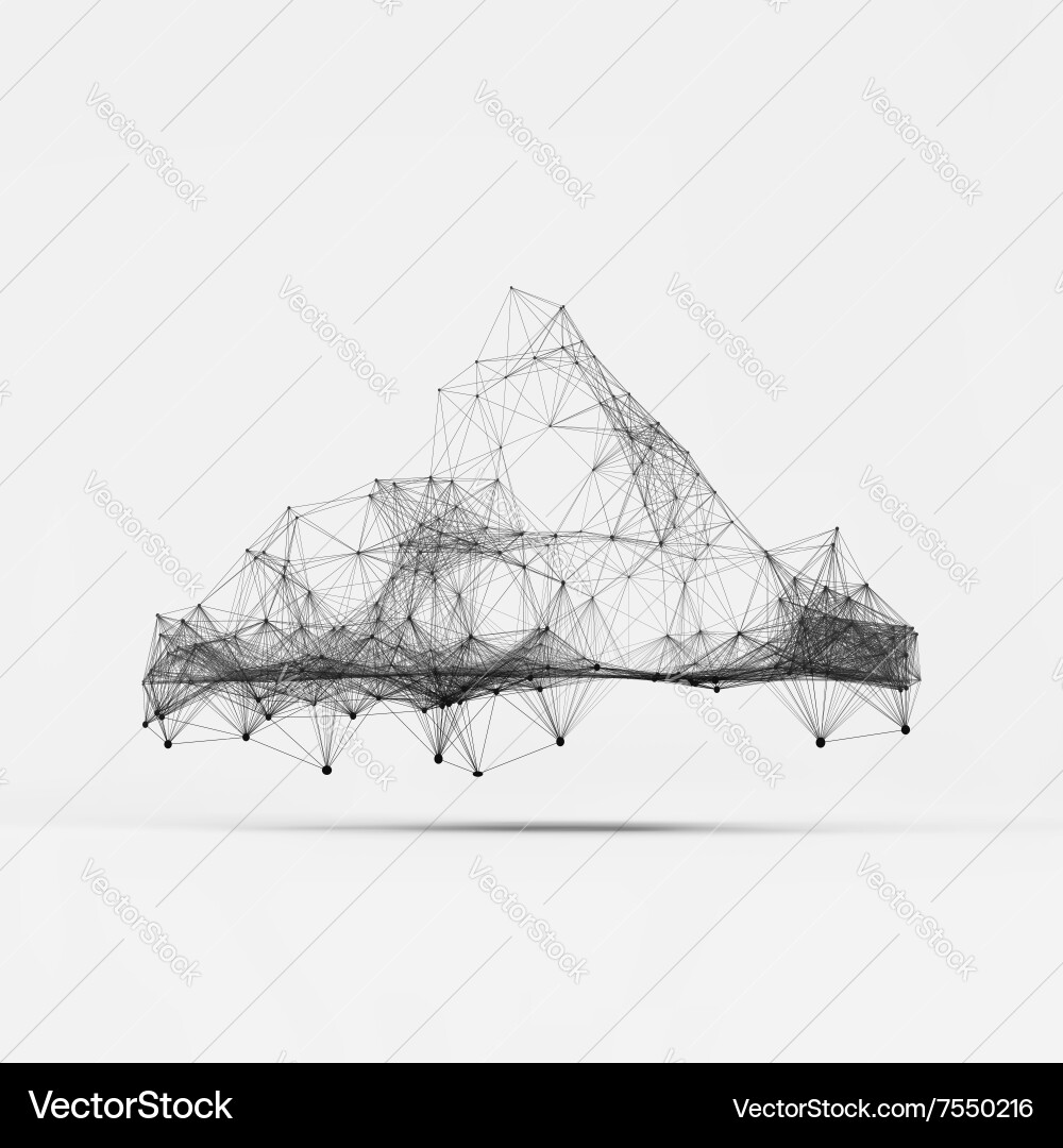 Connection structure wireframe Vector Image