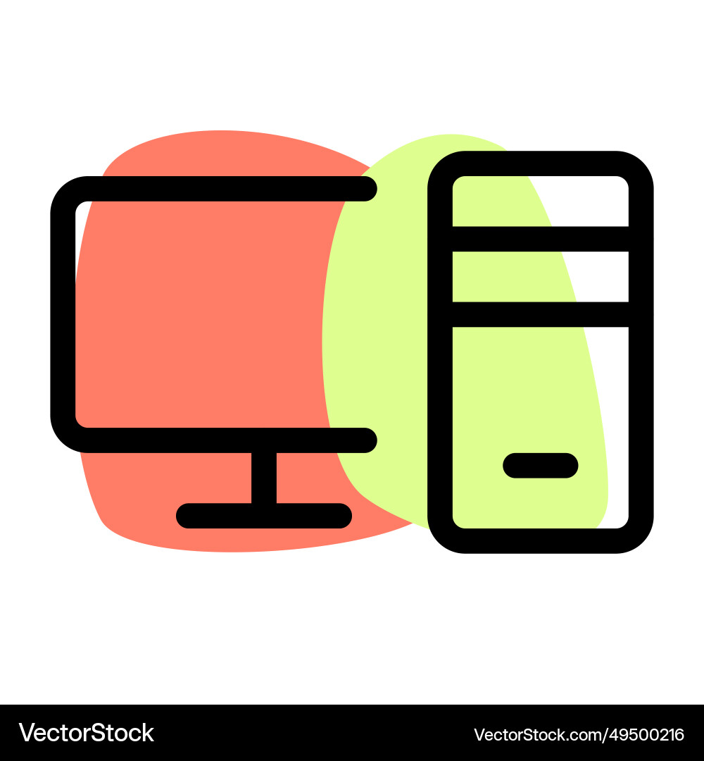 Crucial hardware for processing data in computers Vector Image