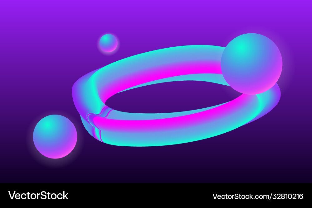 Futuristic background with flying object and stars Vector Image