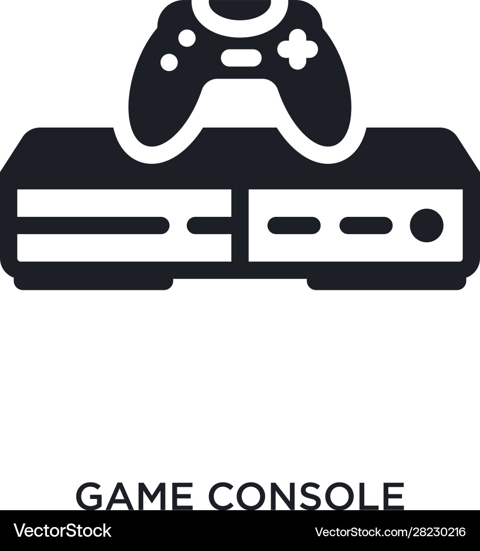 Game console isolated icon simple element from vector image